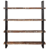 4-Tier Bookcase 160x40x180 cm Solid Reclaimed Wood