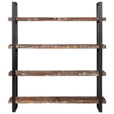 4-Tier Bookcase 160x40x180 cm Solid Reclaimed Wood - Top-Down View