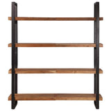 4-Tier Bookcase 160x40x180 cm Solid Acacia Wood - Top-Down View
