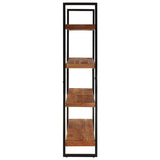 4-Tier Bookcase 160x40x180 cm Solid Acacia Wood - 45-Degree Angle