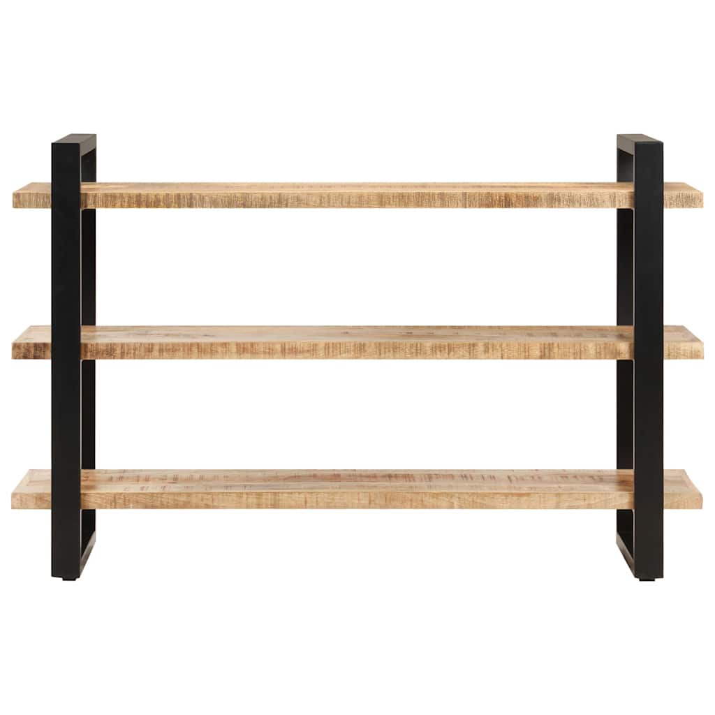 Sideboard with 3 Shelves 120x40x75 cm Rough Mango Wood