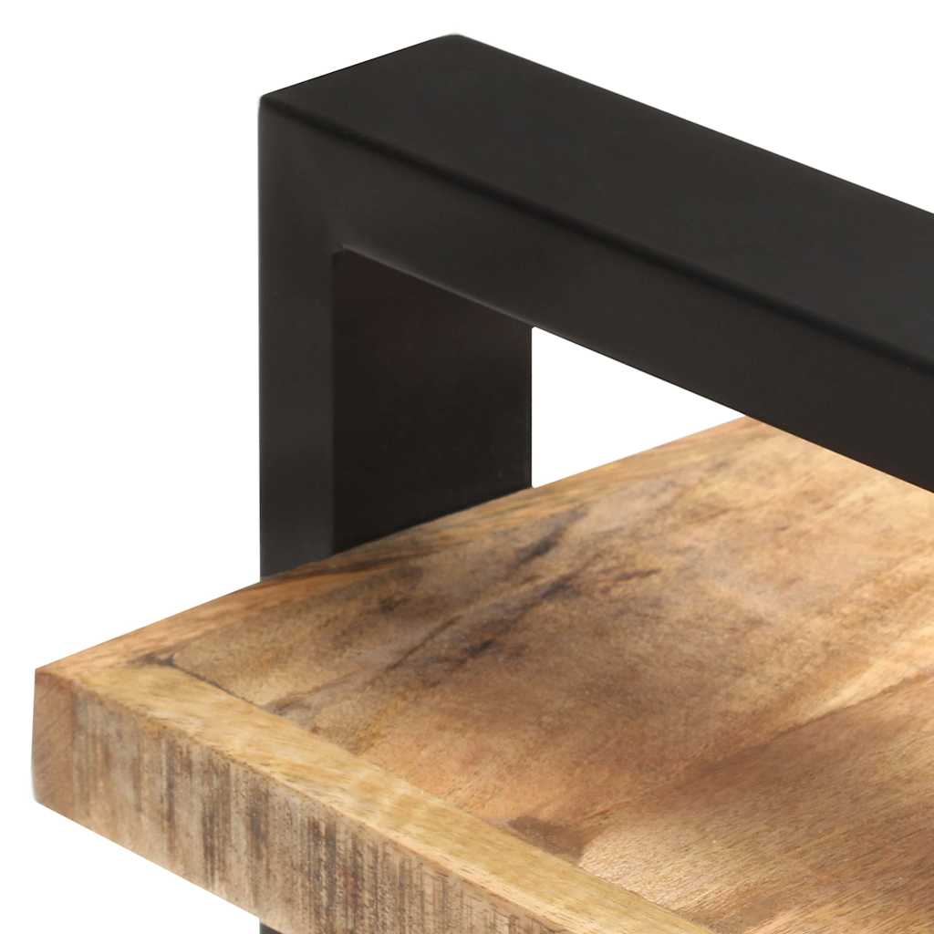 Sideboard with 3 Shelves 120x40x75 cm Rough Mango Wood