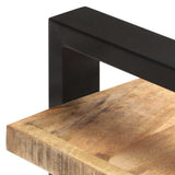 Sideboard with 3 Shelves 120x40x75 cm Rough Mango Wood - 45-Degree Angle
