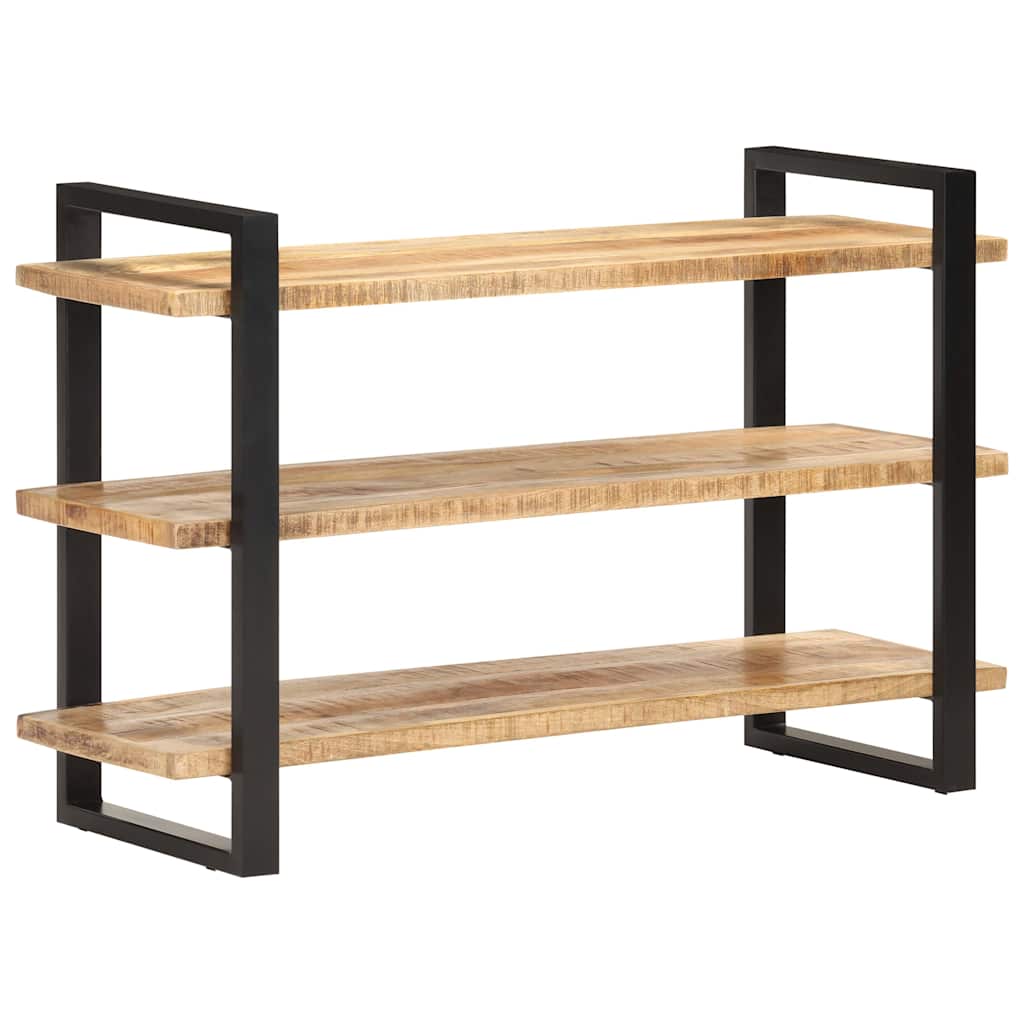 Sideboard with 3 Shelves 120x40x75 cm Rough Mango Wood