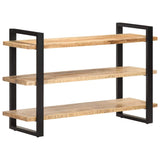Sideboard with 3 Shelves 120x40x75 cm Rough Mango Wood