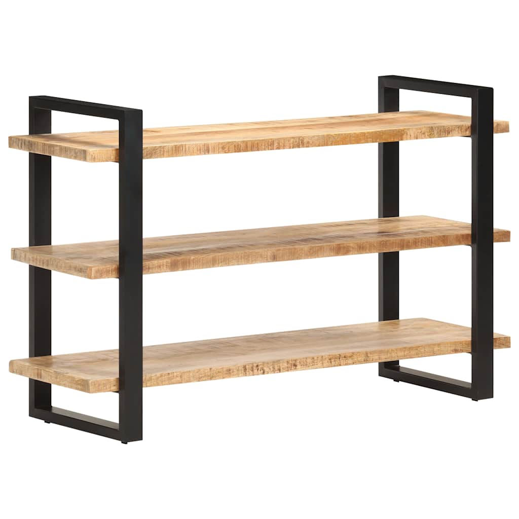 Sideboard with 3 Shelves 120x40x75 cm Rough Mango Wood
