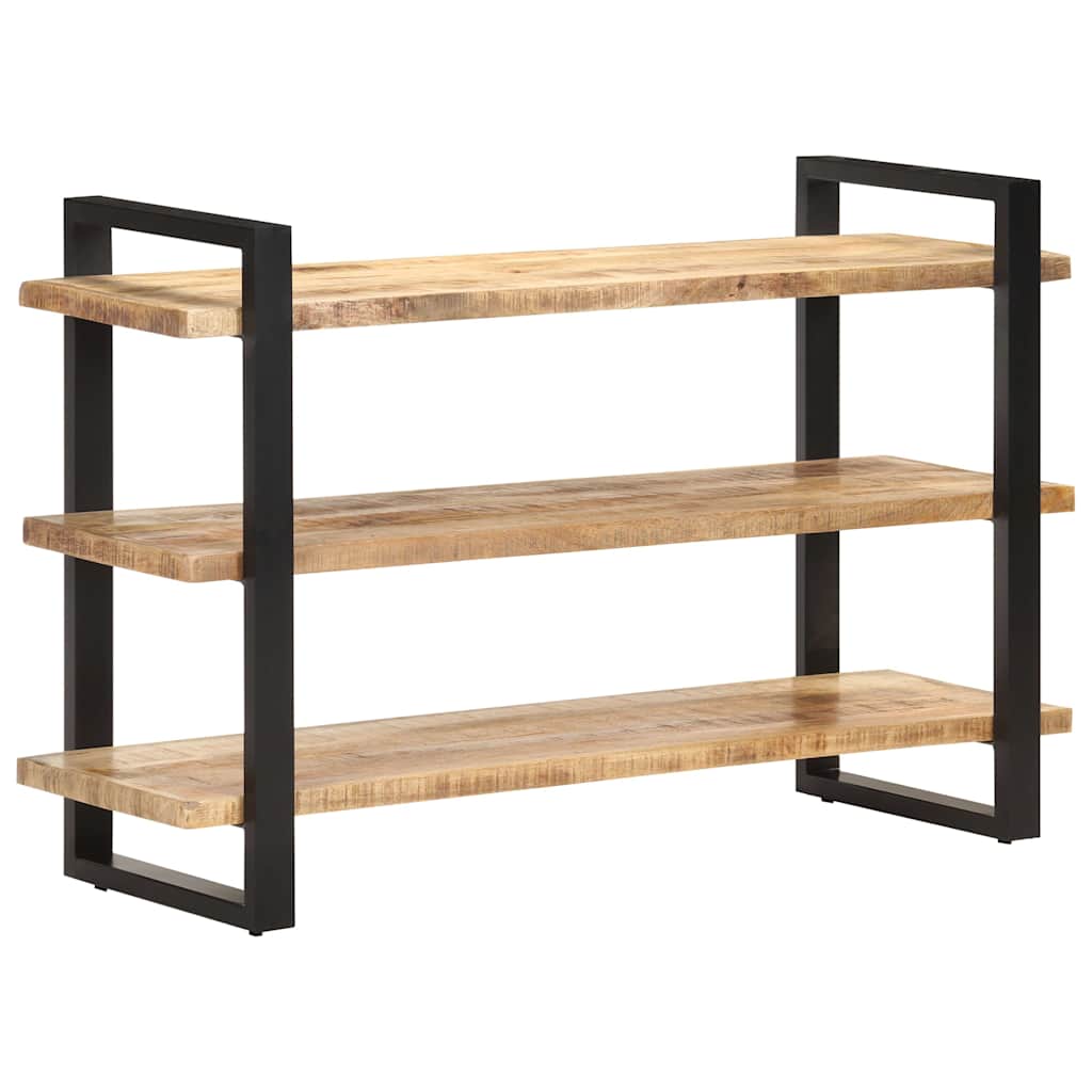 Sideboard with 3 Shelves 120x40x75 cm Rough Mango Wood