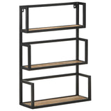 Wall Shelf 60x20x85 cm Rough Mango Wood