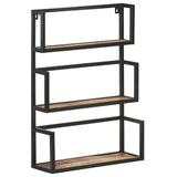 Wall Shelf 60x20x85 cm Rough Mango Wood - Extra Image