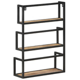 Wall Shelf 60x20x85 cm Rough Mango Wood - Top-Down View