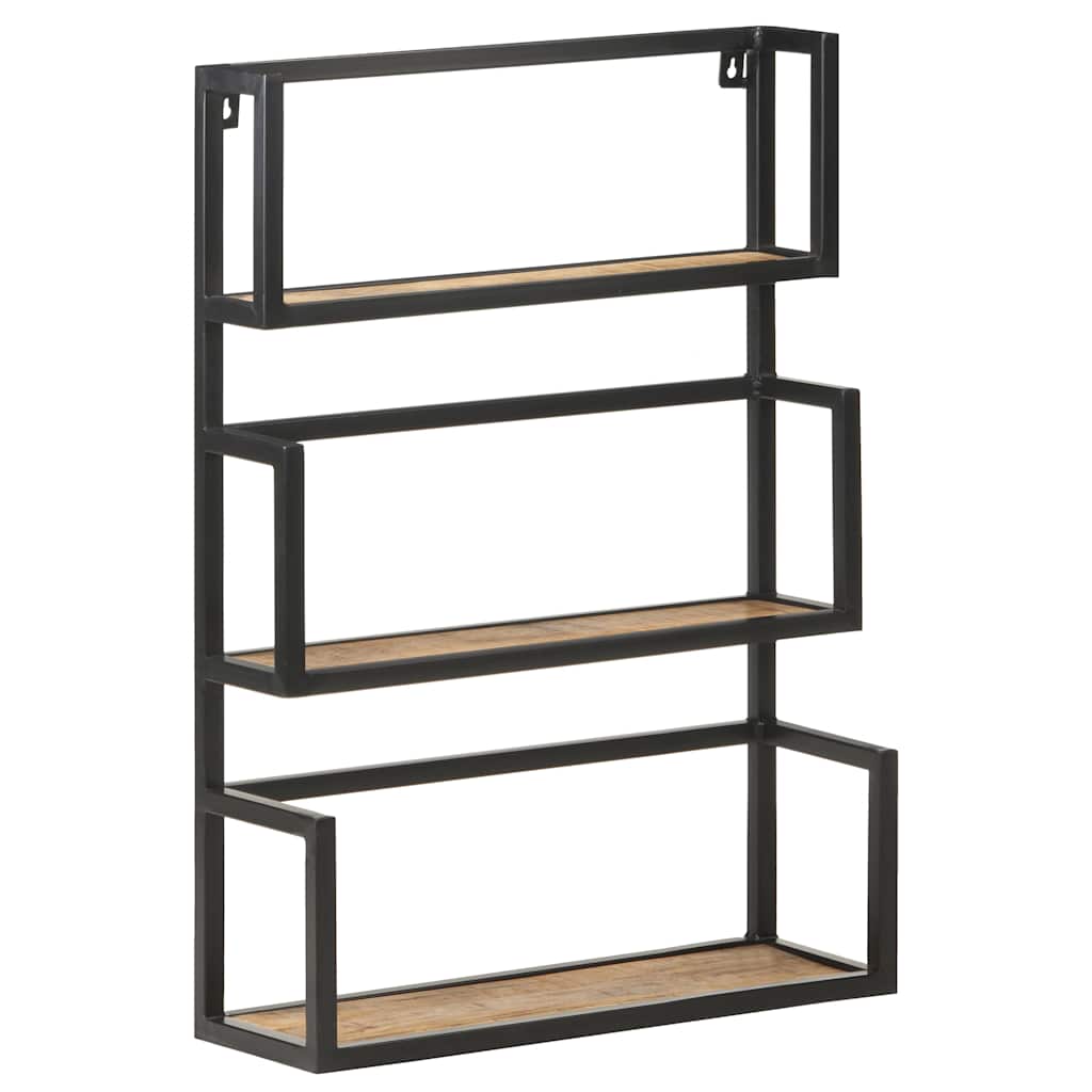 Wall Shelf 60x20x85 cm Rough Mango Wood
