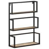 Wall Shelf 60x20x85 cm Rough Mango Wood - Extra Image