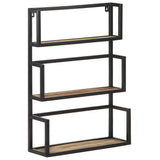 Wall Shelf 60x20x85 cm Rough Mango Wood - Extra Image