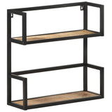 Wall Shelf 60x20x60 cm Rough Mango Wood