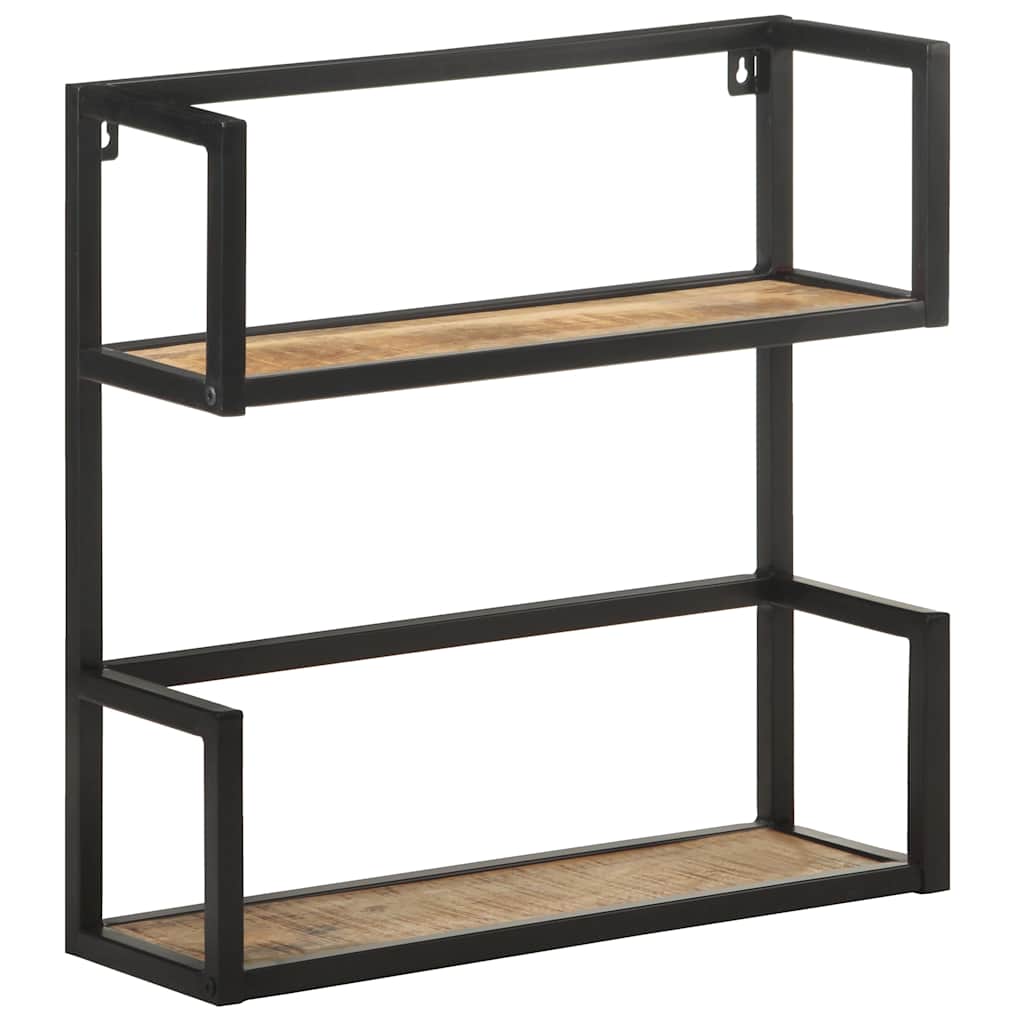 Wall Shelf 60x20x60 cm Rough Mango Wood