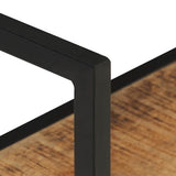 Wall Shelf 60x20x60 cm Rough Mango Wood - 45-Degree Angle