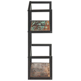 Wall Shelf 60x20x60 cm Solid Reclaimed Wood - Side View