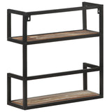 Wall Shelf 60x20x60 cm Solid Reclaimed Wood - Top-Down View