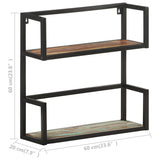 Wall Shelf 60x20x60 cm Solid Reclaimed Wood - Close-Up Angle