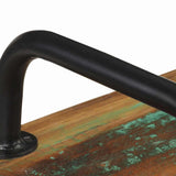 Bench 110 cm Solid Reclaimed Wood - Top-Down View