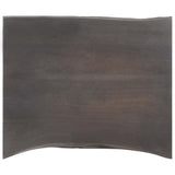 Side Table Grey 45x35x48 cm Solid Acacia Wood & Cast Iron - 45-Degree Angle