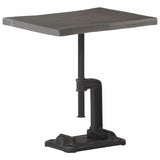 Side Table Grey 45x35x48 cm Solid Acacia Wood & Cast Iron - Extra Image