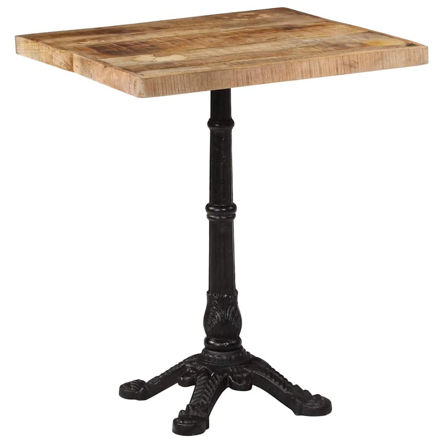 Bistro Table 60x60x77 cm Rough Mango Wood