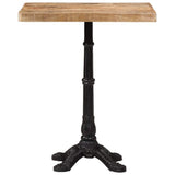 Bistro Table 60x60x77 cm Rough Mango Wood - Top-Down View