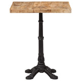 Bistro Table 60x60x77 cm Rough Mango Wood - 45-Degree Angle