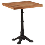 Bistro Table 60x60x76 cm Solid Acacia Wood - Side View