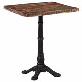 Bistro Table 60x60x76 cm Solid Reclaimed Wood - Side View