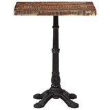 Bistro Table 60x60x76 cm Solid Reclaimed Wood - Top-Down View