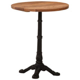 Bistro Table Ø60x76 cm Solid Acacia Wood - Front View