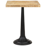 Bistro Table 60x60x76 cm Rough Mango Wood - Side View