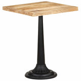 Bistro Table 60x60x76 cm Rough Mango Wood - Low Angle