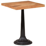 Bistro Table 60x60x76 cm Solid Acacia Wood - Side View