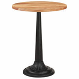 Bistro Table Ø60x76 cm Solid Acacia Wood - Front View
