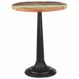 Bistro Table Ø60x76 cm Solid Reclaimed Wood - Front View