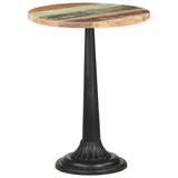Bistro Table Ø60x76 cm Solid Reclaimed Wood - Low Angle