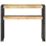 Console Table 90x30x75 cm Rough Mango Wood - Front View