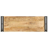 Console Table 90x30x75 cm Rough Mango Wood - Side View