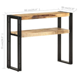Console Table 90x30x75 cm Rough Mango Wood - 45-Degree Angle
