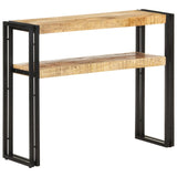 Console Table 90x30x75 cm Rough Mango Wood - Low Angle