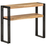 Console Table 90x30x75 cm Solid Acacia Wood - Rear View