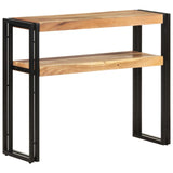 Console Table 90x30x75 cm Solid Acacia Wood - Close-Up Angle