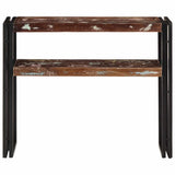 Console Table 90x30x75 cm Solid Reclaimed Wood - Top-Down View