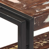 Console Table 90x30x75 cm Solid Reclaimed Wood - Rear View