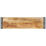 Console Table 120x30x75 cm Rough Mango Wood - Side View