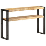 Console Table 120x30x75 cm Rough Mango Wood - Low Angle