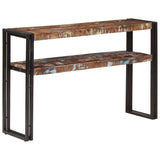 Console Table 120x30x75 cm Solid Reclaimed Wood - Side View